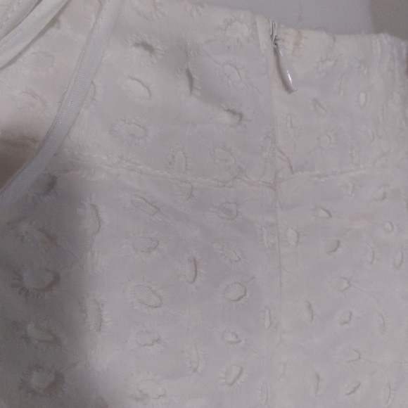 Super Cute Unique Cut Out Romper. Lace up Back,Square Neck Ruffle,Lined with Zip - Picture 8 of 14